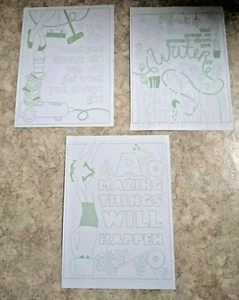 3 kleine Poster aus der FLOW - mit Sprüchen - Motivation - grün - mint - Bild 1 von 5
