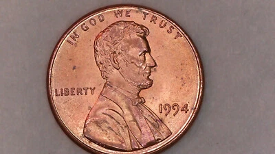 1994 Lincoln Memorial Cent - Retained Die Chip - Image 1 of 4