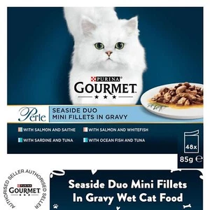 48 x 85g Gourmet Katzen-Nassfutter Perle Seaside Duo Mini Filets in Soße - Bild 1 von 6