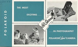 Polaroid Land Camera Vintage 1950's Illustrated Brochure Scarce Photography - Picture 1 of 5