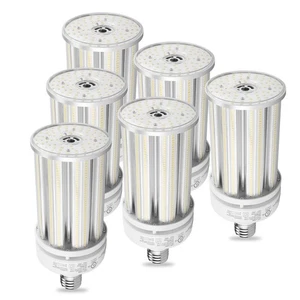 6Pack 125W Led Corn Light Retrofit warehouse Parking lot Light 18400lm E39 Mogul - Picture 1 of 13