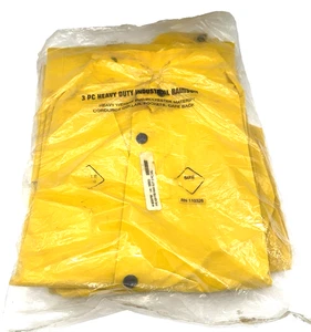Heavy Duty Rain Suit PPE 3pc Yellow A201705 Size XXL - Picture 1 of 12