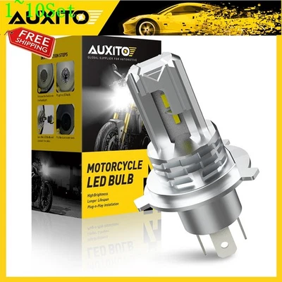 H4 9003 LED Motorcycle Bulb Headlight HID White Hi-Lo Beam Super Bright 1-10Set - Image 1 of 4