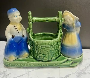 Vintage Shawnee Holländischer Junge und Mädchen Wunschbrunnen Pflanzgefäß - Bild 1 von 3