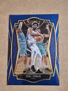 2021-22 JOEL EMBIID PANINI SELECT BLUE NBA CARD #120 PHILADELPHIA 76ERS KANSAS - Picture 1 of 2