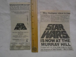 Murray Hill 1977 Star Wars Nueva York anuncio cine vintage clips antiguos (2) - Imagen 1 de 2