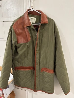 Orvis стеганая куртка оливковый зеленый размер XL 70534 отличном состоянии охоты рыбы - Изображение 1 из 4