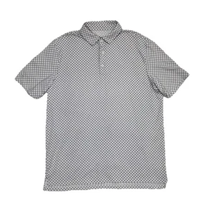 Camisa Polo IBKUL Para Hombres Talla L Estampado Rejilla Grande UPF 50+ Golf Secado Rápido Sensación Fresca - Imagen 1 de 8