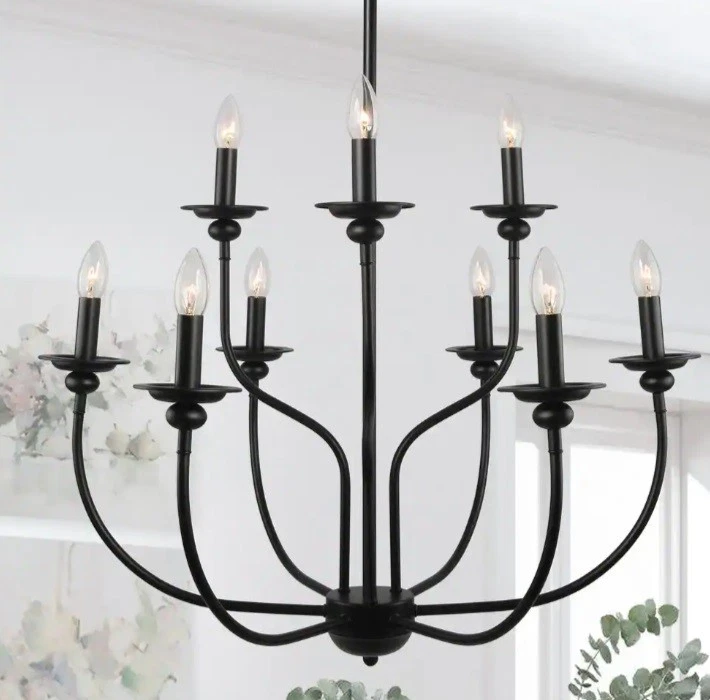 LNC Modern Rustic Black Living Room Chandelier Nature-Inspired Pendant - Image 1 of 1