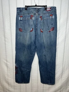 Mens Coogi Baggy Fit Urban Y2K Hip Hop Skater 90’s Jeans Size 42X33 Embroidery - Picture 1 of 12