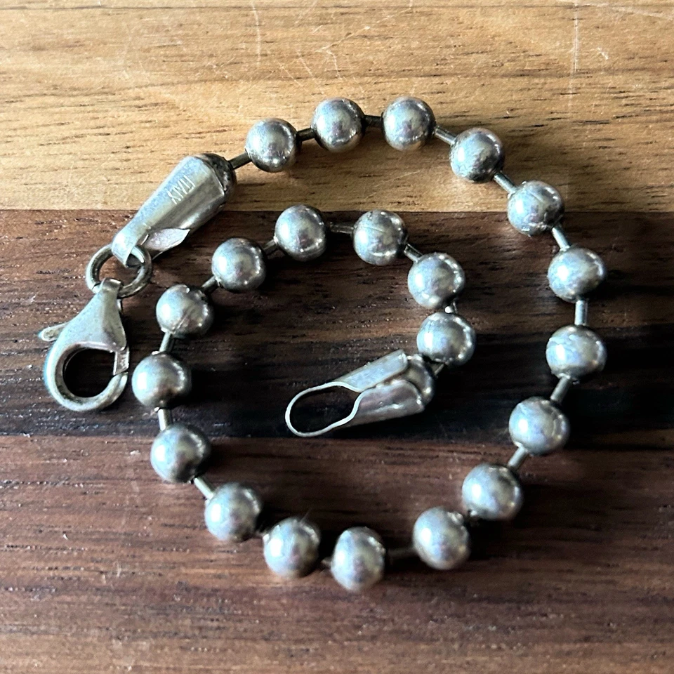 "Brazalete de cuentas de bola de plata de ley 925 Italia 7"" Silpada" Foto 1 de 4
