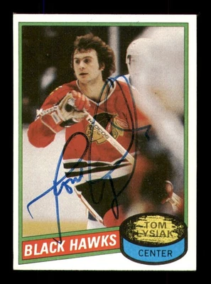 Tom Lysiak Autographed Signed 1980-81 Topps Card #247 Chicago Blackhawks - Image 1 of 2