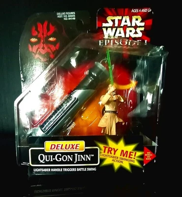 Star Wars Deluxe Qui-Gon Jinn 1998 Action Figure W Lightstaber Action Epispde 1 - Image 1 of 2