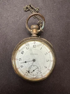 Orologio da tasca Webb C. Ball Cleveland Ohio orologio rotto quadrante vetro VENDUTO COSÌ COM'È - Foto 1 di 13