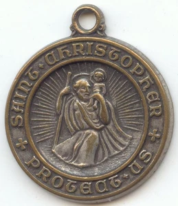 Medal, Saint Christopher, To CL from Bishop Choi, Vietnam War - Picture 1 of 2