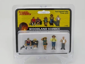 Woodland Scenics O 2728 Conjunto de figuras completas de gente grasa banco Pug perro - Imagen 1 de 1