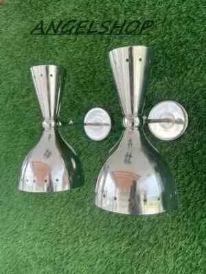 wall sconce mid century 1950's pair Italian Diabolo vintage wall Lamp - Image 1 of 4