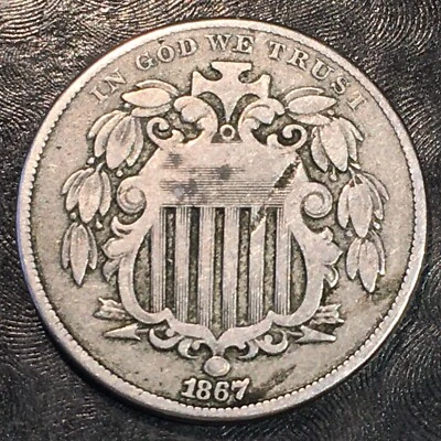 1867 No Rays  Shield Nickel - High Quality Scans #o674 - Image 1 of 2