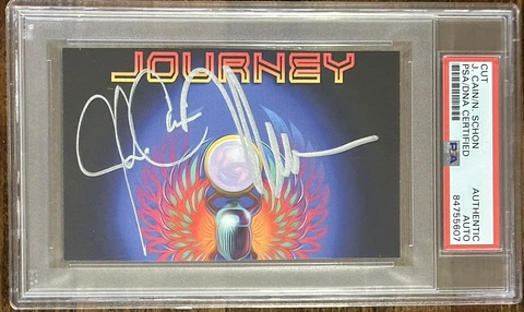 Journey Signed Album Picture PSA DNA COA Neil Schon Jonathan Cain Autographed Cover