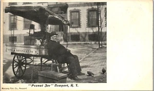 Vintage RI Postcard Peanut Joe Brangazio Street Vendor Local Legend Cart Newport - Picture 1 of 3