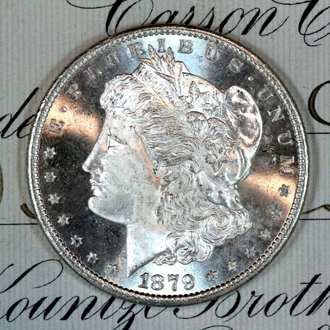 * 1879-S * CHOICE to GEM BU MS MORGAN SILVER DOLLAR * FROM ORIGINAL BANK BAG * Cover