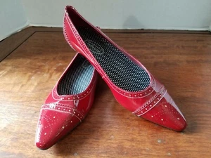 Talbots rote Leder-Flats Damengröße 7B - Bild 1 von 8