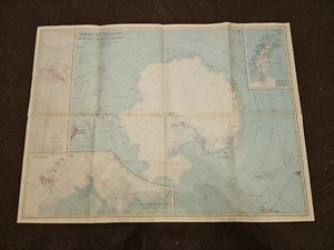 National Geographic Map - Antarctic Regions - 1932 - Vintage - Picture 1 of 4