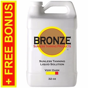BRONZE - VERY DARK 32 oz Spray Tan Solution / Sunless Tanning Self Tanner Mist - Picture 1 of 11