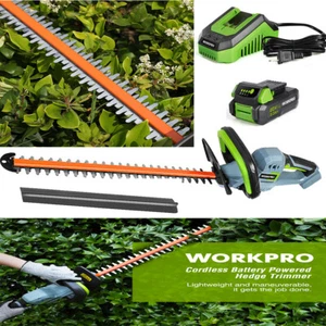 WORKPROX 20V Cordless Hedge Trimmer Electric Bush Shrub Trimmer for Garden Yard - Picture 1 of 9