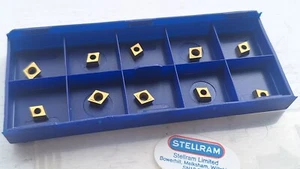 10 Stellram carbide inserts EPGT 040202 E-62 SFZ ( EPMT 04 02 02E 040202E ) - Picture 1 of 2