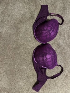 Victoria's Secret Lined Perfect Coverage Bra Size 38DD Purple Underwire - Picture 1 of 7