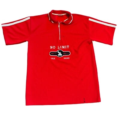 Camisa Polo Vintage Años 90 No Limit Records Master P Talla XL True Soldier Roja Foto 1 de 4