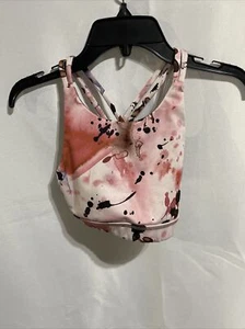 Zella Girls Tankini Swim Top size Medium 8/10 Multi Color Criss Cross Back NWOT - Picture 1 of 2