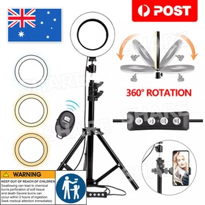 6" Selfie LED Ring Light with Tripod Stand Phone Holder For Live Streaming NEW - Picture 1 of 11