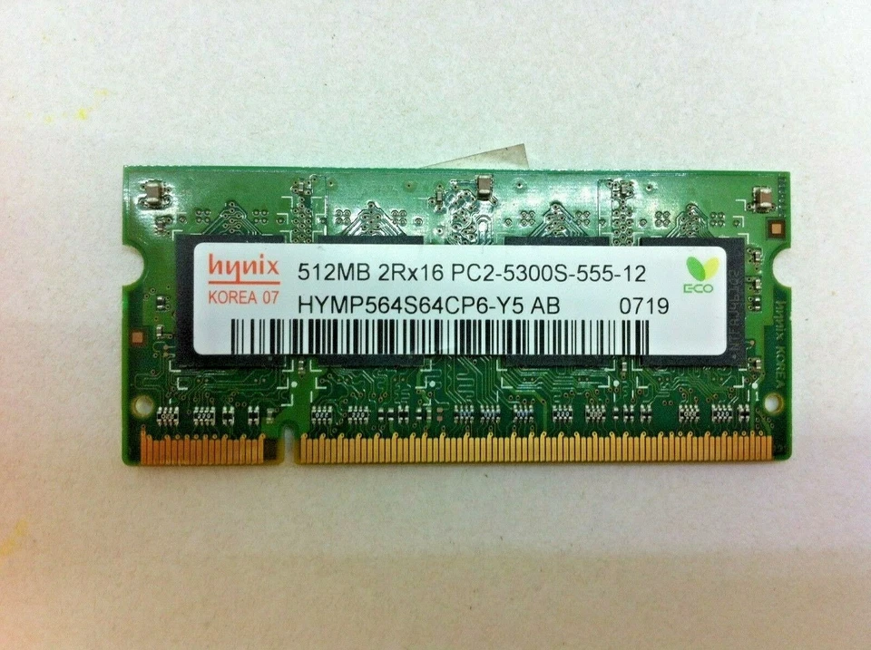 Macbook A1181 Hynix 5300S 512MB  Laptop PC RAM DDR2 2RX16 HYMP564S64CP6-Y5 - 148 - Image 1 of 1