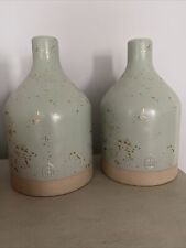 hearth and hand With magnolia Stoneware Vase Gold Sparked New Set Of Two