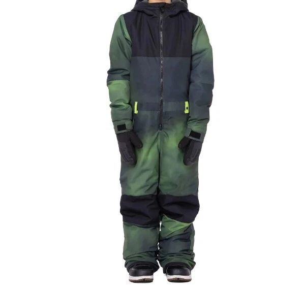 686 Boys Shazam One Piece (M) Green Flash Spray M2W601-GRN - Image 1 of 1