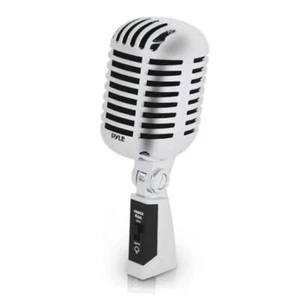 Classic Retro Dynamic Vocal - Old Vintage Style Microphone Silver - Picture 1 of 8