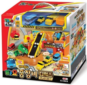 Little Bus Tayo Heavy Equipment Special Deluxe Play Set Toy w/ 3 Cars - Picture 1 of 7