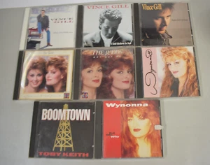 Lot of 8 COUNTRY MUSIC CD'S VINCE GLL(3),THE JUDDS(2) WYNONNA JUDD(2) TOBY KEITH - Picture 1 of 1
