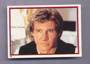 HAN SOLO HARRISON FORD 1983 TOPPS RETURN JEDI STAR WARS ROTJ-108 LOW GRADE TPHLC