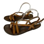 Free People Strappy Leather Sandals Tan Women’s Size 41 EU/ 11 US