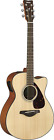 Fsx800c Small Body Solid Top Cutaway Acoustic-Electric Guitar, Natural