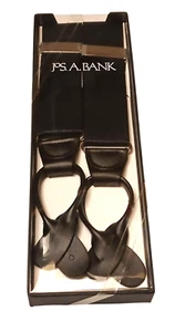 Jos A Bank Hosenträger schwarz Nylon J01327703 S17 Einheitsgröße ~ neu im Karton UVP 55 $ - Bild 1 von 6