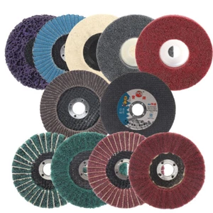 Juego de discos de solapa de nailon de 18 piezas de 100X16 mm para amoladora angular - Imagen 1 de 11