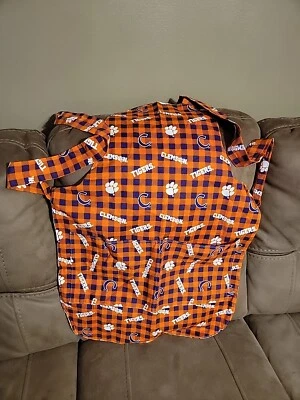 Delantal hecho a mano de 2 caras Clemson Tigers Foto 1 de 3