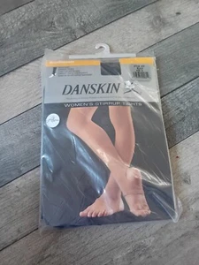 Brand New Danskin Black Ultra Shimmery Stirrup Dance Tights Size B - Picture 1 of 3