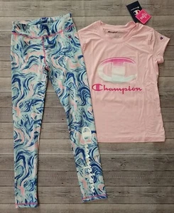 New! Girl's CHAMPION T-Shirt and Leggings Outfit Multiple Sizes - Picture 1 of 4