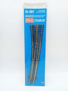 PECO SL-E87 Electrofrog Large Radius Curved Left-Hand Point - New & Carded - Picture 1 of 6