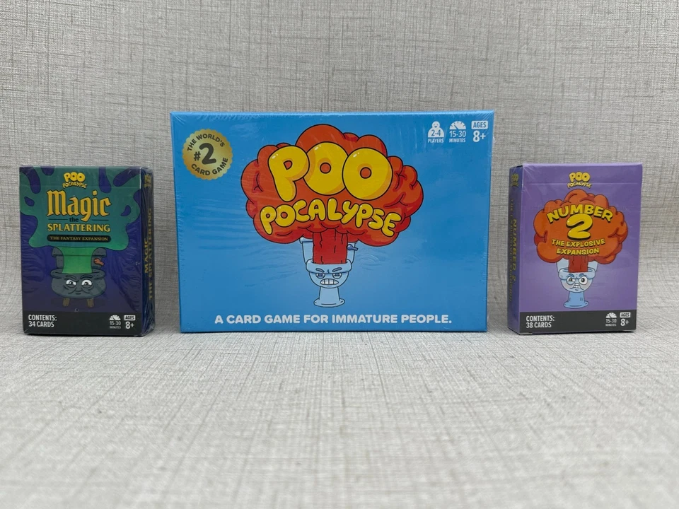 Poo Pocalypse Game,  Magic The Splattering and Number 2 Expansion box NEW Sealed - Image 1 of 4